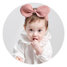 Cute Cotton Fabric Shower Turban Nylon Headband For Kids Bowknot Headband Elastic Hair bands Toddler Baby Girl Hair Accessories 2024 - buy cheap