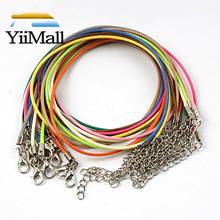10pcs 1.5mm Cotton Waxed Cord Adjustable Braided Rope String Necklace Chain with Lobster Clasp DIY Jewelry Making Findings 2024 - buy cheap