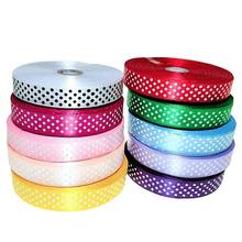 HL 15MM 10 Rolls (500 yards) 10 Colors Dots Satin Ribbons DIY Crafts Wedding Christmas Decorations Gift Packing Belt 2024 - buy cheap