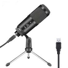Металлический USB конденсаторный записывающий микрофон для ноутбука MAC или Windows, Кардиоидная студия, Запись вокала, голоса через YouTube live show 2024 - купить недорого