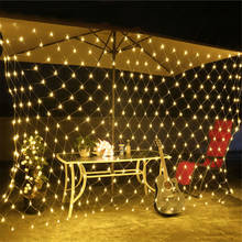 Christmas LED Net Mesh Fairy String Light 1.5X1.5M 3X2M  Outdoor Holiday Wedding Party Window Icicle LED String Garland 2024 - buy cheap