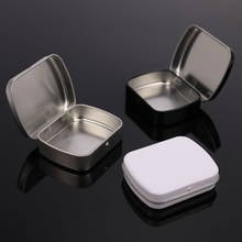 1PC Mini Survival Kit Tin Small Empty Metal White Silver Black Flip Storage Box Case For Money Coin Key Candy Jewelry 4.5*6cm 2024 - buy cheap