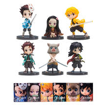 Demon Slayer Kimetsu no Yaiba Devil's Blade Nezuko Tanjirou Kimetsu statue Anime pvc Pendant model gifts Action Figures toy 2024 - buy cheap