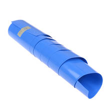 Tubo termo retrátil de pvc com largura de 30mm a 85mm, película isolada de lítio, capa de cabo, cor azul, pacote com 18650 lipo 2024 - compre barato