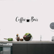 Coffee Bar Decal Quote Wall Stickers Waterproof For Pub Bar Coffee Shop Wall Decal Vinyl Art Mural ov590 2024 - buy cheap