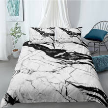 3D Duvet Cover Sets Quilt Covers Comforter Case Set Bed Linens Bedding Set King Queen Double Size Black White Marbling Style 2024 - buy cheap