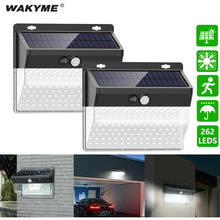 WAKYME 262 LED Solar Light Waterproof Solar Powered Wall Lamp PIR Motion Sensor Solar Lamp Sunlight Path Courtyard Street Light 2024 - buy cheap