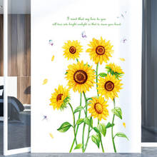 Removable Wall Stickers PVC Quotes Sunflower Bedroom Living Room Mural art Decoration Posters 2024 - buy cheap