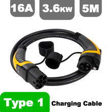 16A однофазный EV кабель SAE J1772 тип 1 Тип 2 IEC62196 EV зарядный штекер с 5-метровым кабелем TUV/UL 3.6KW EV зарядное устройство 2024 - купить недорого