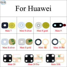 YuXi For Huawei Mate 20 Pro X 20X Mate 10 9 8 7 S rear back camera lens glass cover replacement sqare parts 2024 - buy cheap