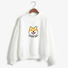 Sudaderas con capucha de lana para mujer, suéter Kawaii de Anime japonés, Shiba Innu, Kpop, Moletom, otoño 2024 - compra barato
