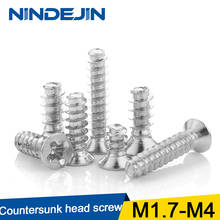 55pcs Cross Recessed Countersunk Head Self-tapping Screws 304 Stainless Steel M1.7 M2 M2.6 M3 M4 Flat Head Phillips Screw 2024 - buy cheap