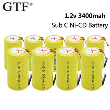 Batería recargable de 2-20 piezas SC para taladro eléctrico Bosch, Hitachi, Dewalt, 1,2 V, 3400mah, Sub C, ni-cd 2024 - compra barato