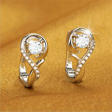 Blaike Silver Color Note Stud Earrings For Women Sparkling Zircon Wedding Engagement Earrings Jewelry Gifts 2024 - buy cheap