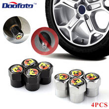 Doofoto 4x Car Wheel Valve Caps Tire Tyre Stem Cover For Abarth 500 595 For Fiat Car Accessories Styling Exterior Decoration 2024 - buy cheap