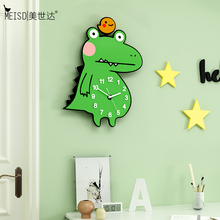 MEISD Large Clock Cartoon Quartz Watch Mute Wall Art Decoration Green Hanging Study Room Horloge Needle Free Shipping On Sale 2024 - buy cheap