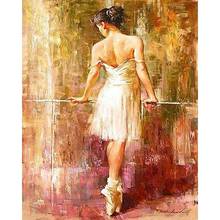 Painting By Number Modern Wall Art Bare Back Dancer Figure Diy Frame Picture Coloring By Number Paint Art Unique Gift Home Decor 2024 - buy cheap