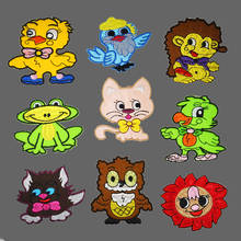 Cartoon Cat Frog Animal Embroidery Patches For Clothing DIY Iron On Patches On Clothes Hedgehog Birds Patch Custom Patch 2024 - buy cheap