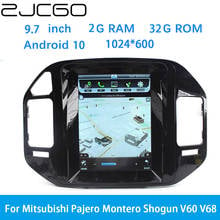 Zjcgo-sistema multimídia automotivo, reprodutor com tela android, navegação por gps, dvd, rádio, estéreo, reprodutor de multimídia para mitsubishi pajero montero spark v60 v68 2024 - compre barato