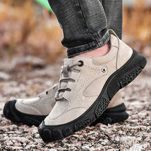 Genuine Leather Tactical Men Casual Shoes Outdoor Mountain Trekking Breathable Non-slip wear-resistant Men's Hiking Sneakers 2024 - купить недорого