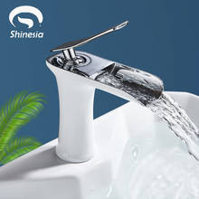 Shinesia Chrome Basin Faucet Single Handle Bathroom Mixer Tap Deck Mounted Brass Hot and Cold Water Tap Basin Sink Mixer Taps 2024 - buy cheap