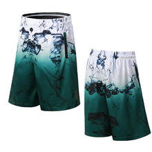 Мужские баскетбольные шорты с китайскими принтами со звездами Irving стиль плюс размер свободные спортивные тренировки для бега дышащие pantaloncini 2024 - купить недорого