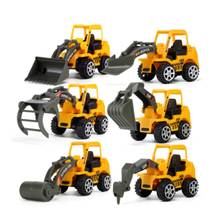 6 estilos/conjunto carro brinquedo plástico diecast construção engenharia veículo escavadeira brinquedos para meninos 2024 - compre barato