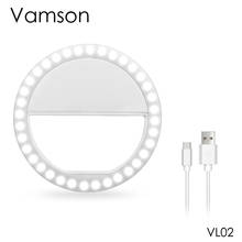 Vamson-Anillo de luz USB para selfi, luz de relleno para fotografía, para Huawei, iPhone 11, VL02 2024 - compra barato