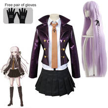 Kirigiri Kyouko Cosplay Costume Danganronpa 3 Woman's Man Uniform Full Set Kyouko Kirigiri Cosplay Wig Purple Long Straight Hair 2024 - buy cheap