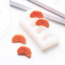Molde de silicone tangerine, anti-aderente, 4 cavidades, segmentos de mandarim, acessórios de cozimento, ferramenta de decoração de bolo fondant 2024 - compre barato