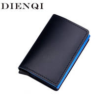 DIENQI Rfid Card Holder Men Wallets Genuine Leather Money Bag Male Vintage Short Purse Small Thin Slim Wallets Mini Wallet Smart 2024 - buy cheap