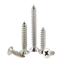 100PCS M1*3 4 5 6 304 Stainless Steel Cross Recessed Countersunk Flat Head Tapping-screws Wood Screw M1x3 M1x4 M1x5 M1x6 2024 - buy cheap