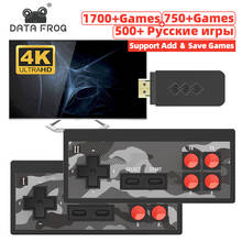 Данных лягушка мини видео в формате 4K игровой консоли двойной игроков и ретро встроенный 1700 + игр NES Беспроводной контроллер HD/AV Выход префикса 2024 - купить недорого