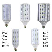 Lâmpada led milho, 40w, 50w, 60w, 80w, 100w, ac 220v, 110v, luz noturna, ambiente externo, quente, fria, branco, e27 b22, e40, lâmpada solar 2024 - compre barato