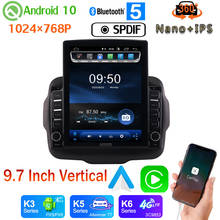 Head Unit 360 Panoramic Camera 9.7" Vertical Style Car Media GPS CarPlay Android 10 Radio For Jeep Renegade 2016-2018 PX6 4+64G 2024 - buy cheap