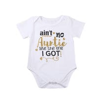 Pudcoco US Stock Summer Newborn Infant Baby Girls Boys Romper Print Letter Short Sleeve Clothes Outfits 2024 - buy cheap