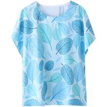 T-shirt Tops Women's Summer Loose Short-Sleeve Tees Female Chiffon Woven Printing T-shirt Basic Large Size Loose Bat Sleeve 4XL 2024 - buy cheap