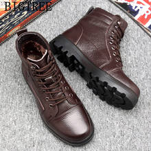 Men Boots Genuine Leather Snow Boots Winter Shoes Men Ankle Boots Men Designer Shoes Men High Quality Zapatillas Hombre Casual 2024 - buy cheap