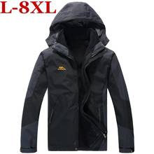 5XL 8XL 6XL Plus size Men's Classic in 1 Jackets Male 2 Pieces Fashion Bomber Military Coats Waterproof Windproof Windbreaker 2024 - buy cheap