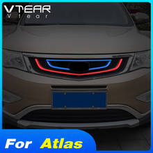 Vtear front bumper grille frame decoration molding trim cover garnish strip accessories styling automobile For Geely atlas 2019 2024 - buy cheap