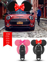 1Pcs Key Cover JCW Cartoon Style Shape 3/4 Button Key Fob Case Shell Keychain Ring Belt For MINI Cooper F54 F55 F56 F57 F60 2024 - buy cheap