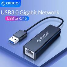 ORICO Lan сетевая карта USB 3,0 2,0 гигабитный Ethernet адаптер USB к RJ45 10 м/100/1000 м для Windows 10 8 8,1 7 XP Mac OS 2024 - купить недорого
