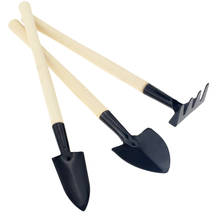 3pcs/lot Garden Wooden Handle Shovel Rake Home Gardening Tool Set Mini Digging Suits for Flowers Potted Plant 2024 - buy cheap