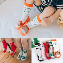 Детские носки и обувь для малышей, Нескользящие мягкие носки с мягкой подошвой, хлопковые модные носки для мальчиков и девочек, детская Подарочная обувь в одном 2024 - купить недорого