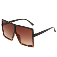 Gafas de sol cuadradas con protección UV400 para mujer, anteojos de sol femeninos de gran tamaño, a la moda, de diseño de marca de lujo, Estilo Vintage 2024 - compra barato