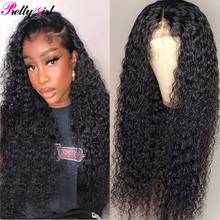 Jerry Curly Brazilian Remy 13×4 Lace Front Wig Human Hair Wigs 4×4 Closure Wigs For Black Women Deep Curly Pre Plucked Hairline 2024 - buy cheap