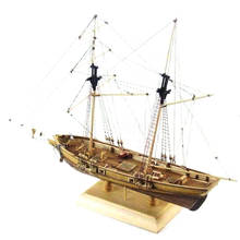 Barco de vela de madera de puerto para niños, Kit de montaje de Barco clásico hecho a mano, barco de vela de madera, juguetes de regalo, 1:70, nuevo 2024 - compra barato