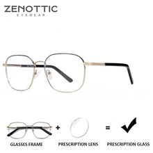 ZENOTTIC Metal Prescription Progressive Eyeglasses Optical  Photochromic Anti Blue Light Square Prescription Glasses For Men 2024 - buy cheap