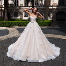 Appliques Sweetheart Princess Ball Gown Wedding Dress Boho Sleeveless 2 in 1 Bridal Gown With Detachable Train Robe De Mariee 2024 - buy cheap