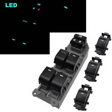 Conjunto de interruptor de janela única com luz led, luz de fundo esquerda para toyota rav4 rav 4 camry corolla yaris cruiser vios 2024 - compre barato